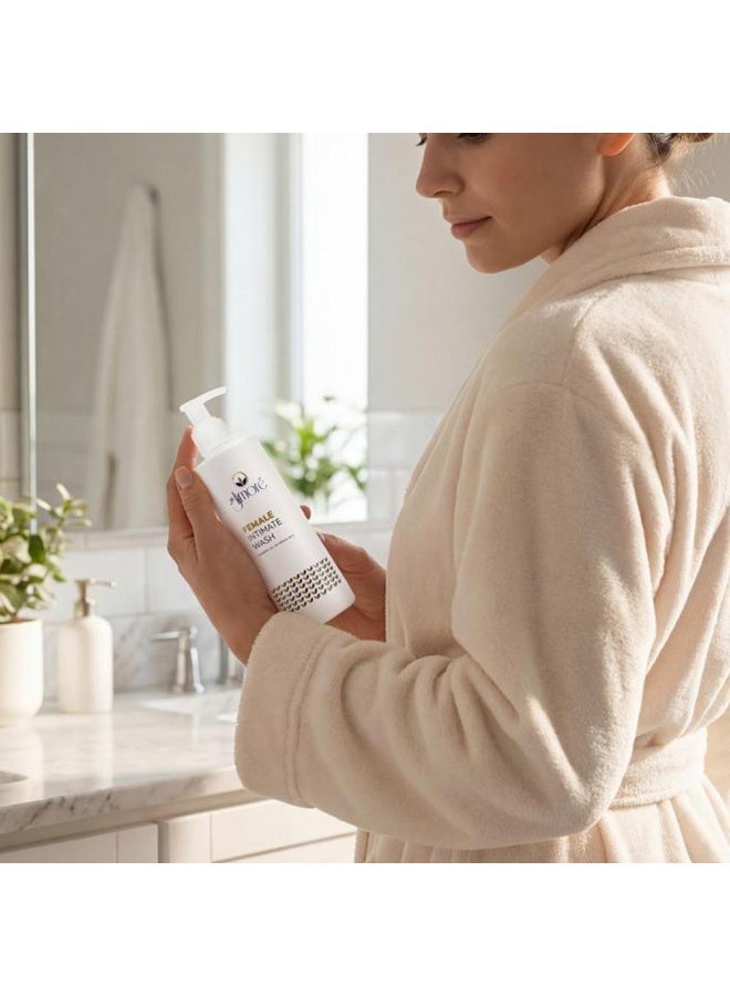 Glimore Female Intimate Wash | pH-Balanced Women's Hygiene Care with Aloe Vera, Ginseng & Menthol | Daily Gentle Cleanser for Freshness & Comfort | 250 ML - Image 2